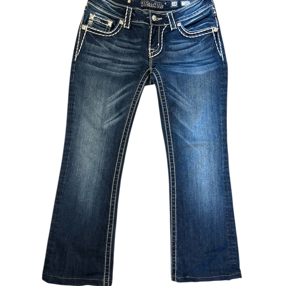 Miss Me Dark Wash Bootcut Jeans- Size 28 Y2K